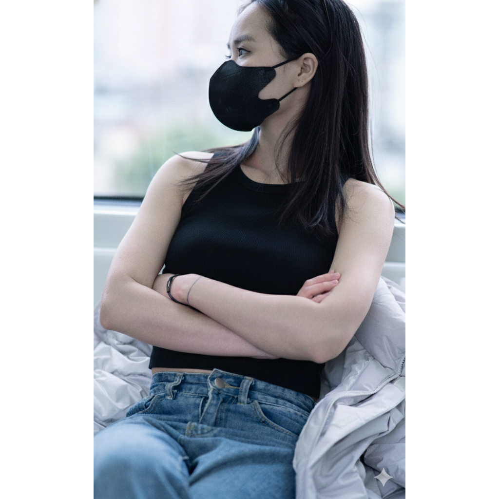 Áo Crop Top Vải Gân Dáng Ngắn METROFIT
