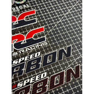 Tem Sticker DTF Carbon Fiber - HRC Racing 2025, Need For Speed Carbon - Có 2 Màu Sắc |SGDC - 1 Tem|