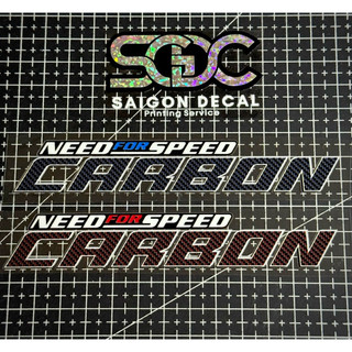 Tem Sticker DTF Carbon Fiber - HRC Racing 2025, Need For Speed Carbon - Có 2 Màu Sắc |SGDC - 1 Tem|