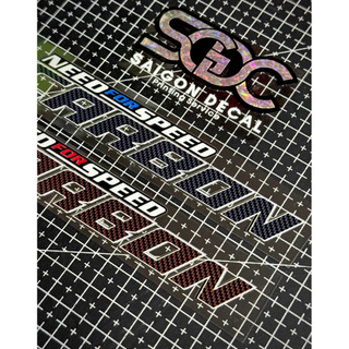 Tem Sticker DTF Carbon Fiber - HRC Racing 2025, Need For Speed Carbon - Có 2 Màu Sắc |SGDC - 1 Tem|