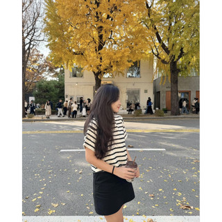 Áo dạ tweed kẻ sọc ngắn tay Ma Vie