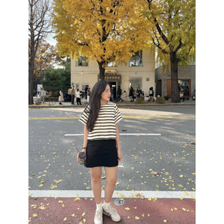 Áo dạ tweed kẻ sọc ngắn tay Ma Vie