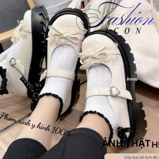 Giày búp bê lolita độn đế 5cm quai cài Cao Cấp (chân gầy, thon đặt lùi 1sz) QC0430