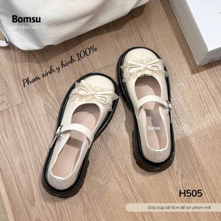 Giày búp bê lolita độn đế 5cm quai cài Cao Cấp (chân gầy, thon đặt lùi 1sz) QC0430