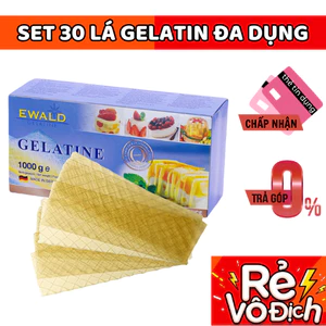 30 Lá Gelatin Silver Ew - Làm Bánh Nấu Ăn Pha Chế - Đa Dụng Tiện Lợi - Từ DoBaker Shop