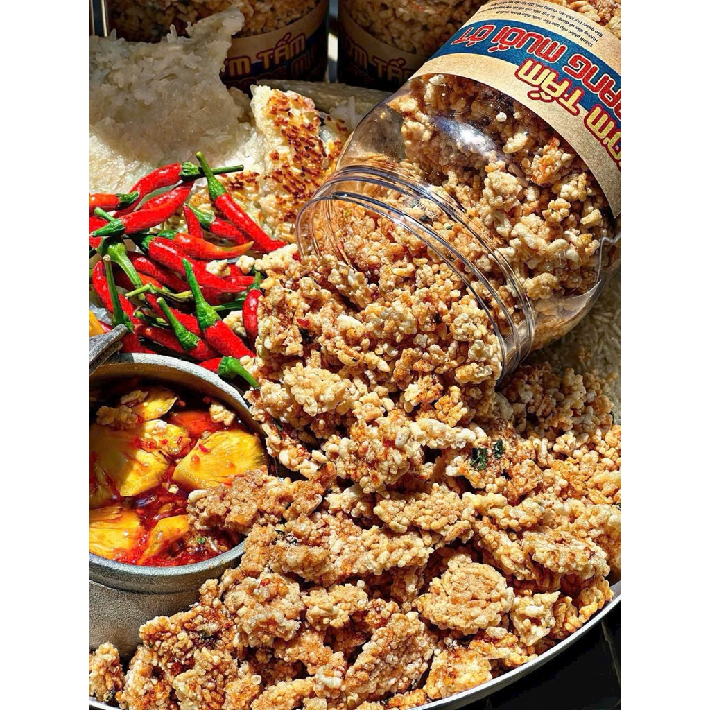 CƠM TẤM RANG MUỐI ỚT Hũ 500gr SIÊU NGON - Ăn vặt Su Xoắn