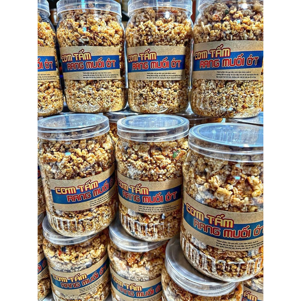 CƠM TẤM RANG MUỐI ỚT Hũ 500gr SIÊU NGON - Ăn vặt Su Xoắn
