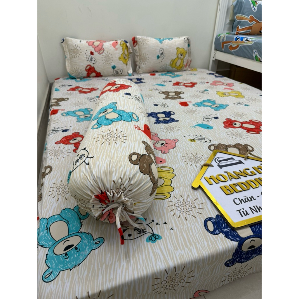 ga thun lạnh 4 món mẫu cute cho bé (Hoàng Hà bedding)