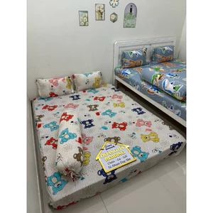 ga thun lạnh 4 món mẫu cute cho bé (Hoàng Hà bedding)