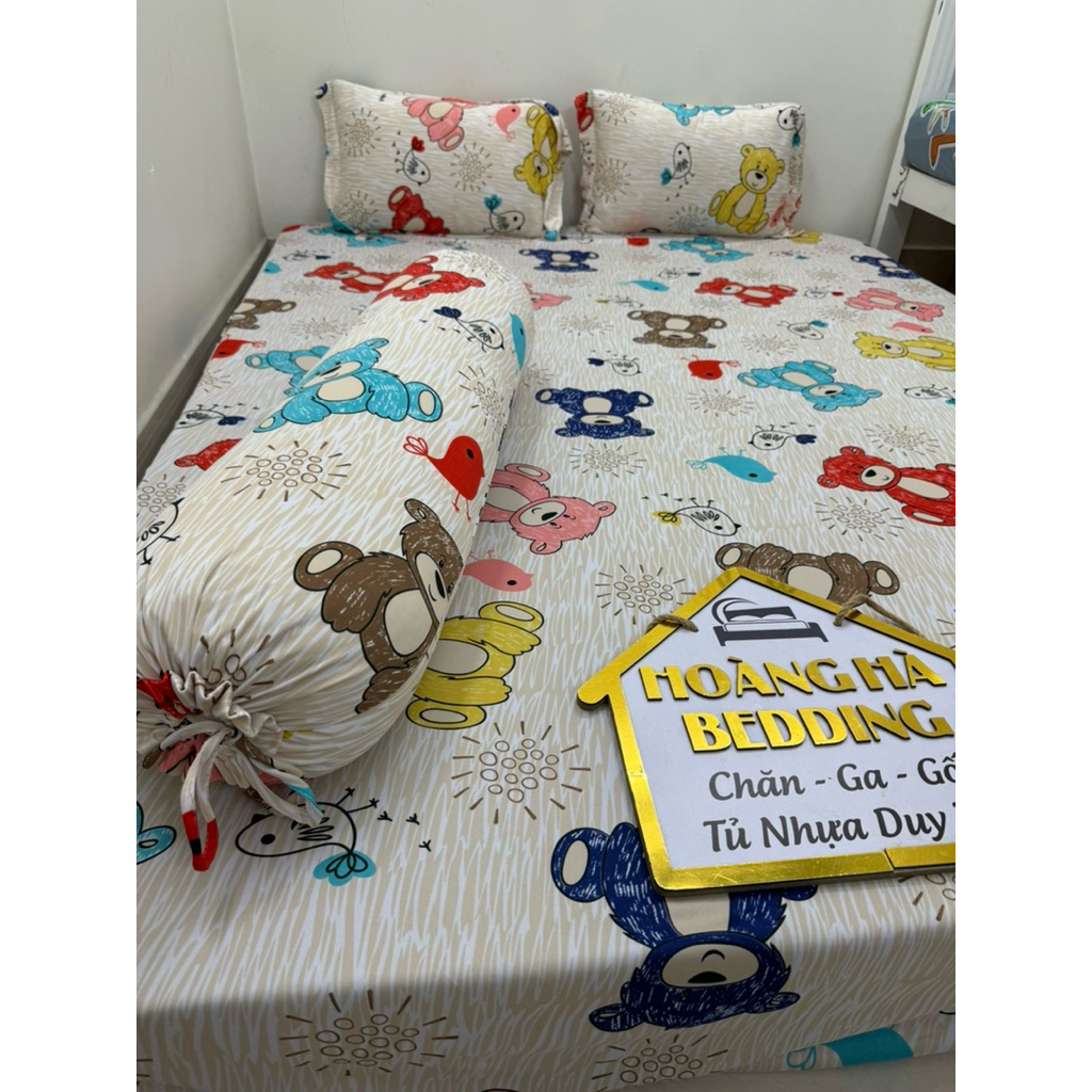 ga thun lạnh 4 món mẫu cute cho bé (Hoàng Hà bedding)