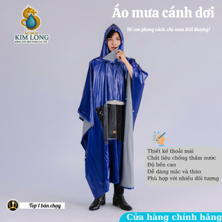ÁO MƯA CÁNH DƠI HAI DA - CÓ KHẨU TRANG - CAO CẤP