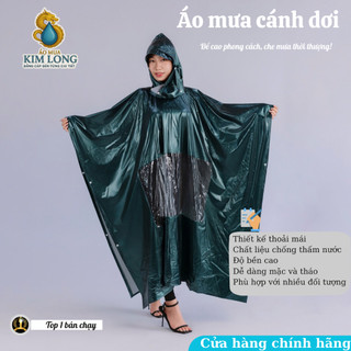 ÁO MƯA CÁNH DƠI HAI DA - CÓ KHẨU TRANG - CAO CẤP