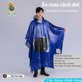 ÁO MƯA CÁNH DƠI HAI DA - CÓ KHẨU TRANG - CAO CẤP