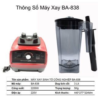 MÁY XAY CÔNG NGHIỆP KAW SILVER CREST SC-1589, MÁY XAY SINH TỐ 4500W, 2 Cối Xay Tiện Lợi, Xay Nhanh Mịn