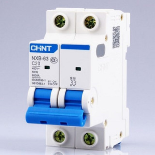 Aptomat MCB 2 Pha NXB-63 Chint 6A,10A,16A,20A,25A,32A,40A,50A,63A,80A,100,125A;Dòng Cắt