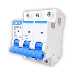 Aptomat MCB 3 Pha Chint NXB-63:6A, 10A, 16A, 25A, 32A, 40A, 50A, 63A ,80A,100A,125A;Dòng Cắt 6KA~10KA; (Hàng chính hãng)