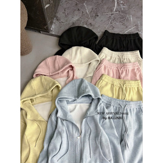Set nỉ mũ trơn QC