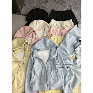 Set nỉ mũ trơn QC