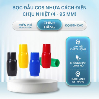 Combo Mũ Chụp Đầu Cos Bằng Nhựa, Combo 30 Bọc Đầu Cosse Cách Điện, Chịu Nhiệt Hàng Loại Tốt