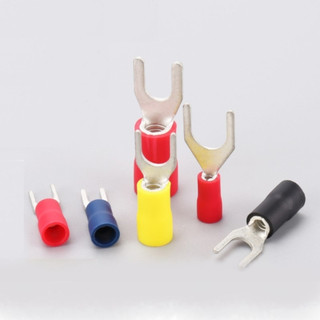 100 Đầu Cos Chữ Y SV1 – SV3 – SV5 | Cos Chĩa Chữ Y Bọc Nhựa Đấu Nối Dây Điện | Nhiều Kích Thước