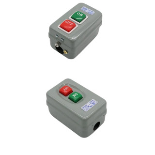 Công Tắc Nút Nhấn 3 Pha KH305 KH201 380V, Nút Nhấn ON/OFF Điều Khiển Động Cơ 7.5kW Vỏ Kim Loại