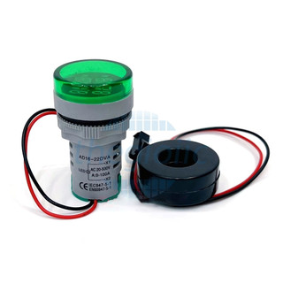 Đèn Báo Dòng Điện Ampe Phi 22 0–100A LED 7 Đoạn – Đồng Hồ Hiển Thị Dòng Điện Lắp Tủ Điện