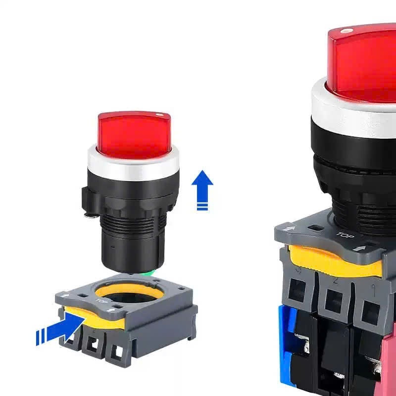 Công tắc xoay có đèn 2 vị trí,3 vị trí 22mm,công tắc vặn 2/3 vị trí,công tắc xoay tủ điện,công tắc chuyển mạch,Switch xo