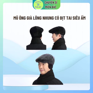 Mũ Ông Già Lông Nhung Có Bịt Tai Siêu Ấm