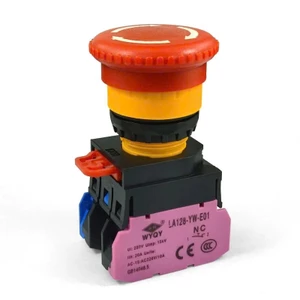 Nút nhấn khẩn cấp xoay reset 2 tiếp điểm,nút dừng khẩn cấp,nút xoay dừng khẩn cấp,nút stop,nút nhấn dừng khẩn cấp,nút st