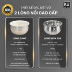 Nồi cơm điện KUCHEN KU RCDP3003 - 2 lòng nồi cao cấp - 10 chức năng I Bảo hành chính hãng 3 Năm — ảnh 4