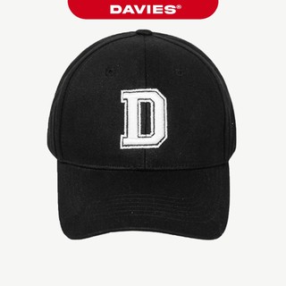 Mũ lưỡi trai nam nữ màu đen DAVIES thêu logo Black Baseball Academy Cap local brand |D-HAT06-D