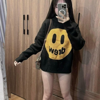 Áo Len Sweater Unisex Mặt Cười Đờ Riu Form Rộng Hàn Quốc Chất Lông Thỏ Mềm Mịn Không Xù Xu Hướng 2024 Boy Phố 2025