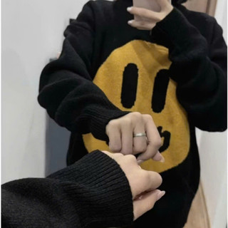 Áo Len Sweater Unisex Mặt Cười Đờ Riu Form Rộng Hàn Quốc Chất Lông Thỏ Mềm Mịn Không Xù Xu Hướng 2024 Boy Phố 2025