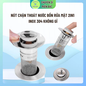 Nút Chặn Thoát Nước Bồn Rửa Mặt 2in1 - Bộ Lọc Rác Ngăn Ngừa Tắc Nghẽn, Dễ Lắp Đặt, Thoát Nước Nhanh Chóng