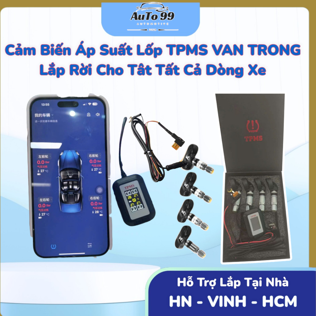 Cảm biến áp suất lốp ô tô TPMS Van Trong Lắp Được Cho Tất Cả Các Dòng ...