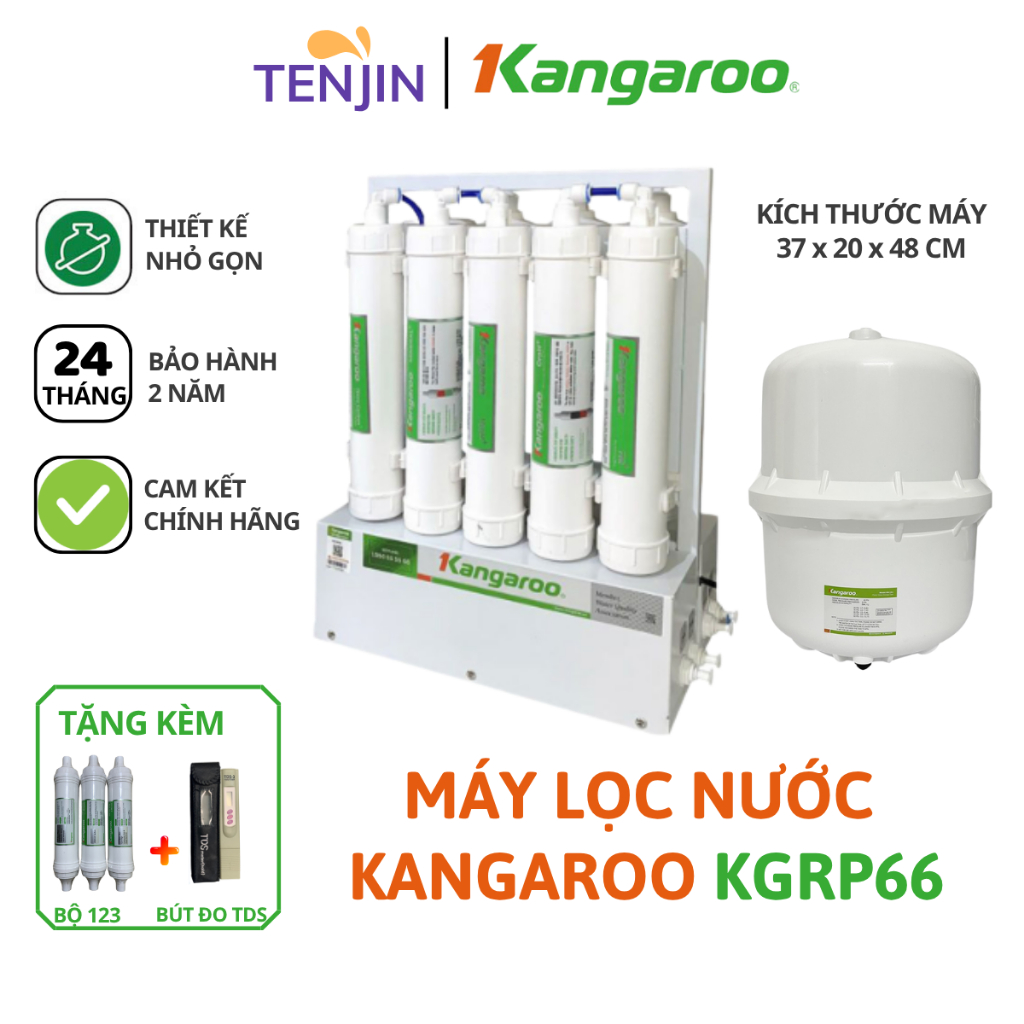 Máy Lọc Nước RO KGHP66 Hydrogen Kangaroo Chính Hãng 9 Lõi Lọc Bảo Hành 2 Năm Toàn Quốc Thiết Kế Nhỏ Gọn Để Gầm Bếp