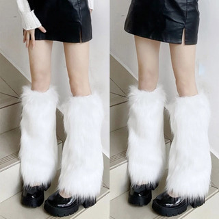 [ HOT ] Tất Cao Cổ, Vớ Ống Chân Phối Lông Xù Phong Cách Hàn Quốc Giữ Ấm Mùa Đông Thời Trang Dành Cho Nữ