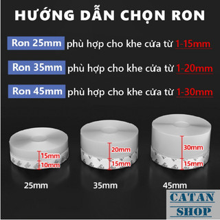 Thanh chặn cửa 35mm cách âm giữ nhiệt trong phòng, Ron dán chân cửa chống gió lùa, dán mọi loại cửa