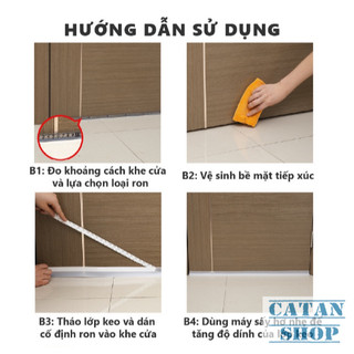 Thanh dán khe cửa 45mm cách âm giữ nhiệt trong phòng, Ron chắn chân cửa chống gió lùa, dán mọi loại cửa