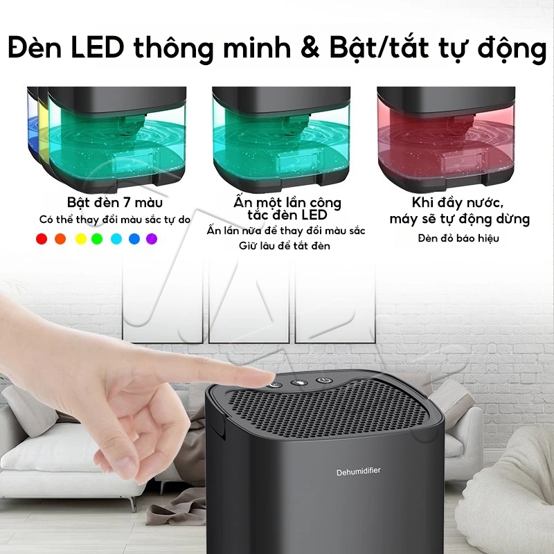 TIXX máy hút ẩm gia đình 36W 1L máy hút ẩm Dehumidifier máy hút ẩm không khí Máy Hút Ẩm Mini