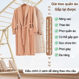 giá phơi quần áo gấp gọn xào phơi quần áo ngoài trời  Khung Kim Loại Chắc Chắn giàn  minhDùng Được Trong Nhà Ngoài Trời