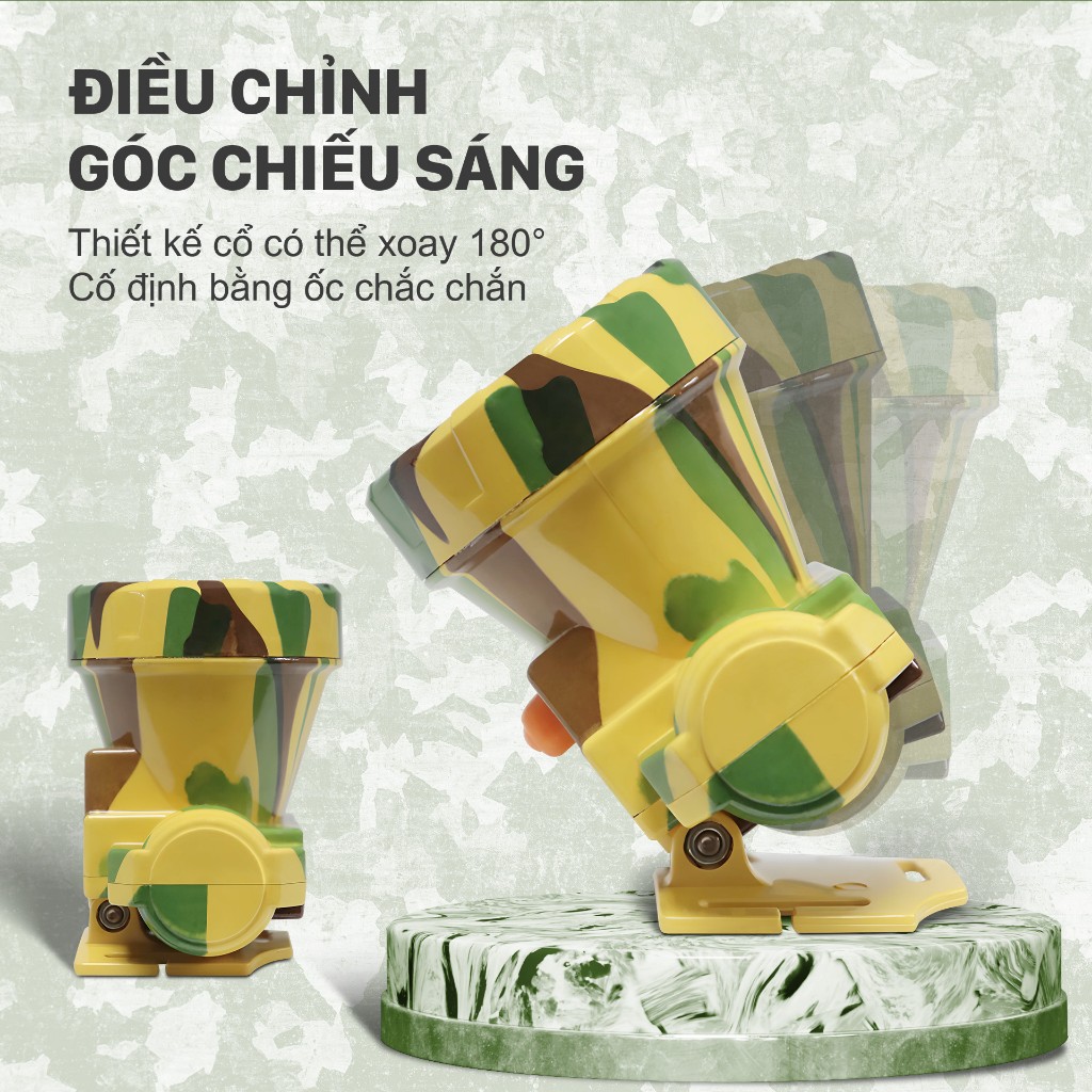 Đèn LED đội đầu 203 Mỹ Linh loại 1 bóng hoạt động bằng pin. Siêu Sáng, Pin Lâu, Chống Nước