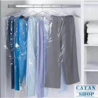Set 10 Túi Bọc Trùm Đựng Quần Áo Bằng Nhựa Trong Suốt Chống Bụi Bẩn -GD697-Nylong