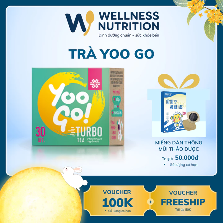 Trà giảm cân Yoo Go đốt cháy mỡ bụng giảm béo thanh lọc cơ thể giảm thèm ăn an toàn hiệu quả