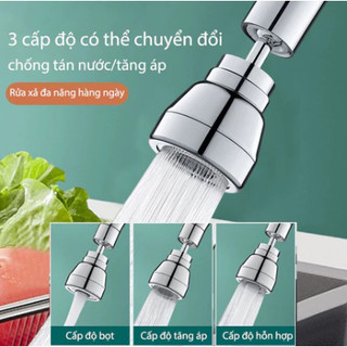 SUBOGDG Vòi bếp xoay 360 độ, vòi phun sục khí, bộ lọc vòi tiết kiệm nước, đầu nối vòi tắm