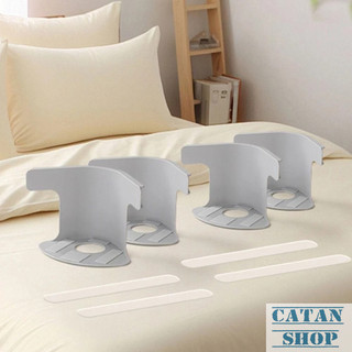 Bộ 4 Giá Đỡ Ga Trải Giường, Nệm Cao Cấp Chống Xê Dịch,Chống Trượt Loại Dày Kèm Khóa Ga Giường Trong Suốt-GD900-KhayBocGa