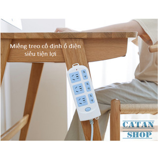 Bộ dụng cụ treo cố định ổ cắm điện trượt thẳng siêu tiện dụng an toàn cho bé, giá đỡ các vật dụng gia đình