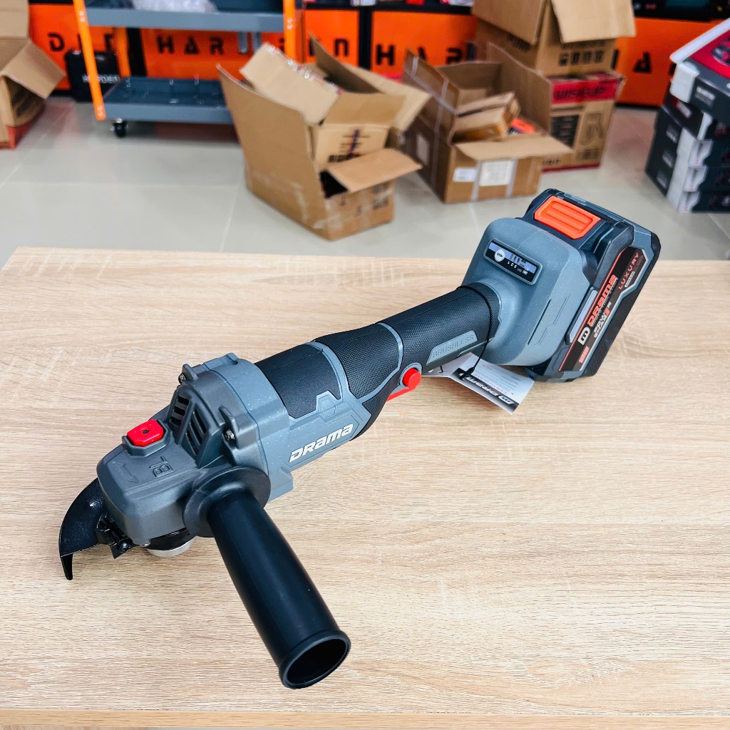 MÁY MÀI PIN DRAMA AG7600PRO – ĐỘNG CƠ KHÔNG CHỔI THAN, 3 CẤP TỐC ĐỘ, DÙNG PIN 21V