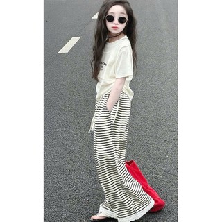[B&G] Sét áo thun trắng phối quần kẻ xuông phối ren cho bé gái từ 10-45kg(2-12 tuổi)