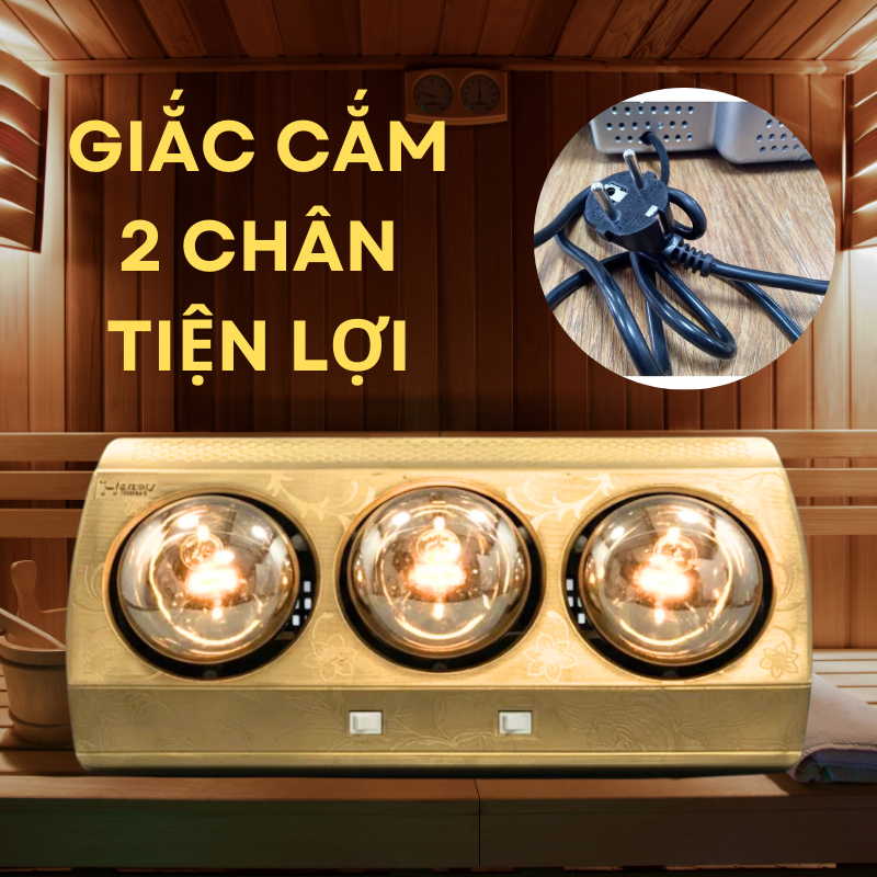 Đèn sưởi nhà tắm Homely chính hãng, máy sưởi công suất 825W làm ấm cực nhanh, chống nước an toàn